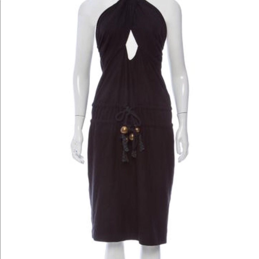 Chloé Sleeveless Silk Halter Dress